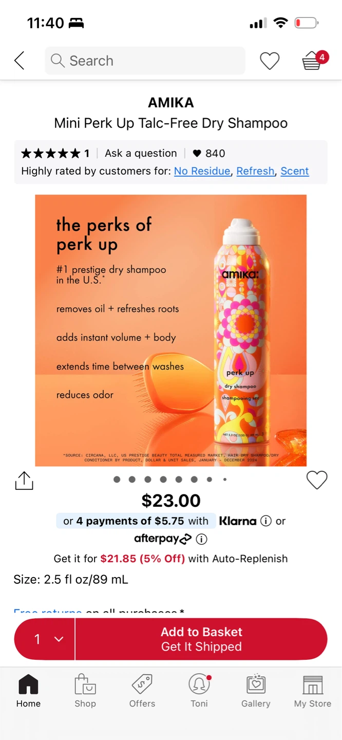 Amika Mini Perk Up Talc-Free Dry Shampoo - photo 4