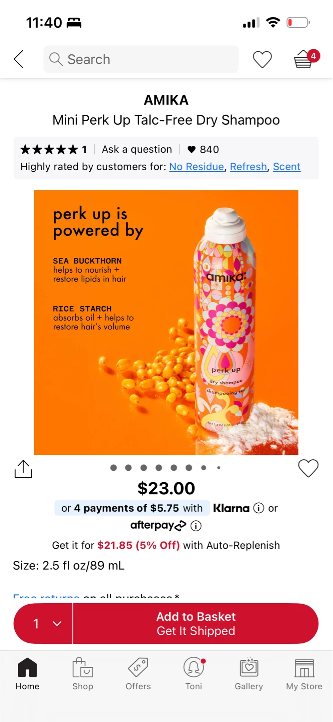 Amika Mini Perk Up Talc-Free Dry Shampoo - photo 5