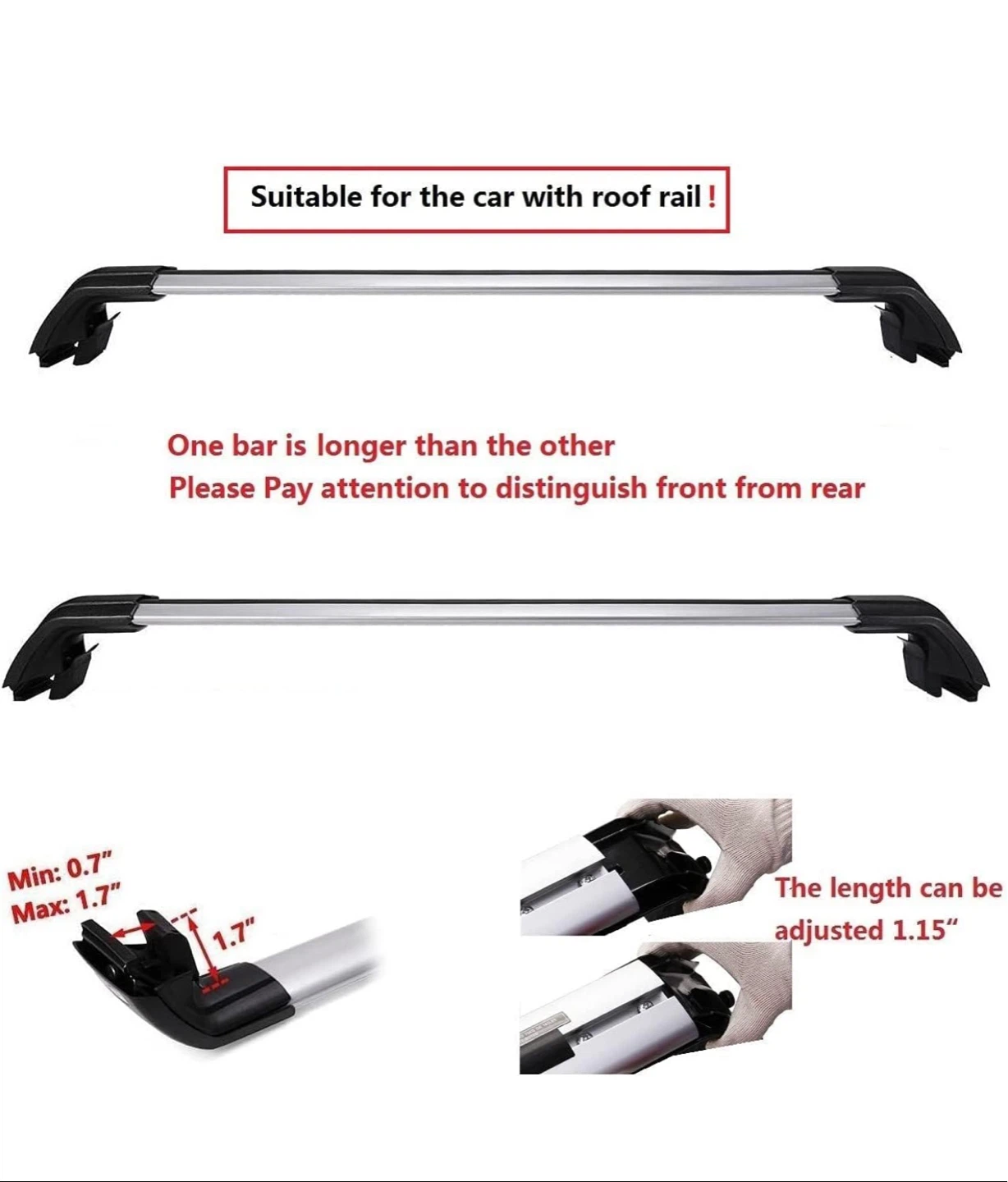Flush rail crossbars