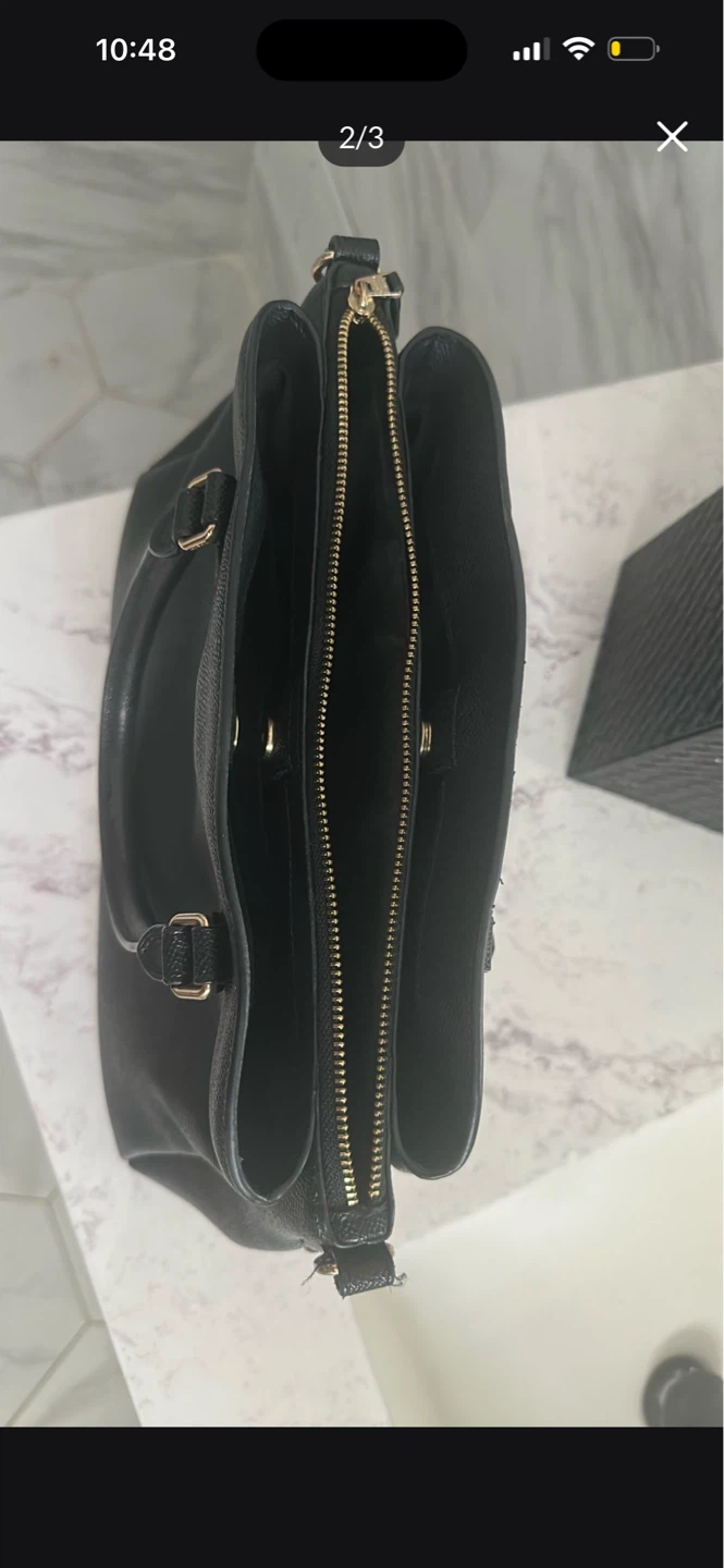 Coach Black Leather Satchel Handbag - photo 2