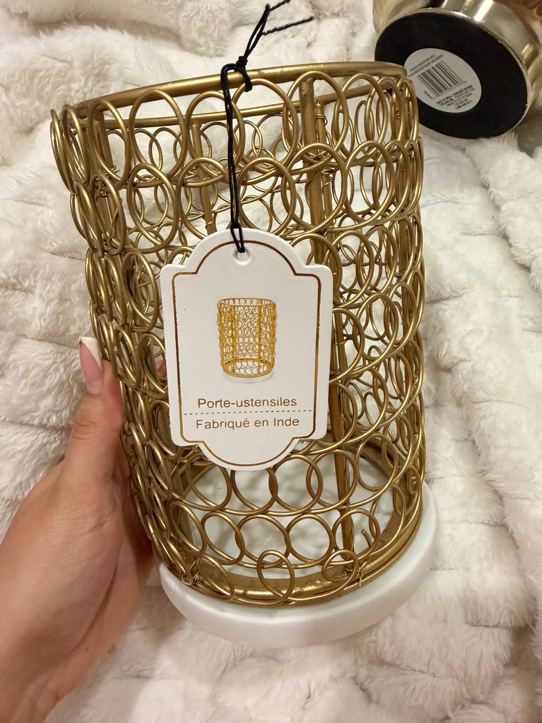 Gold Utensil Holder - photo 2