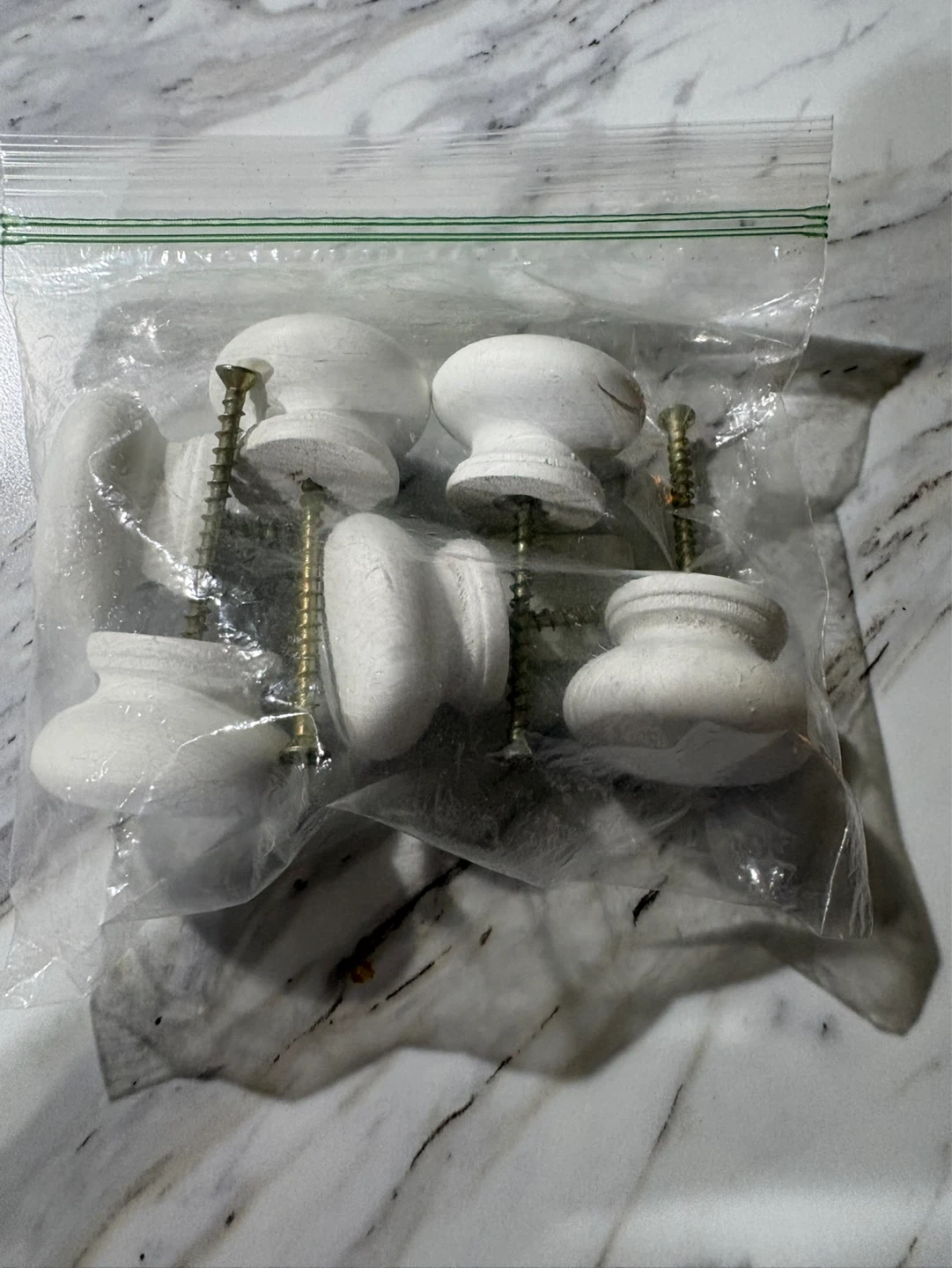 ⚽️ 5 White Wooden Drawer Knobs