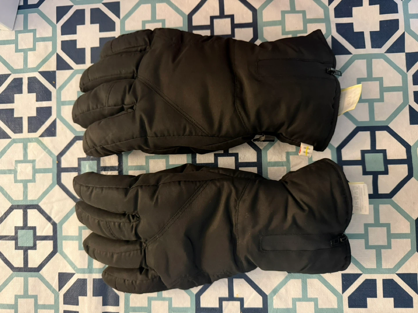 Hot Paws Black Ski Gloves