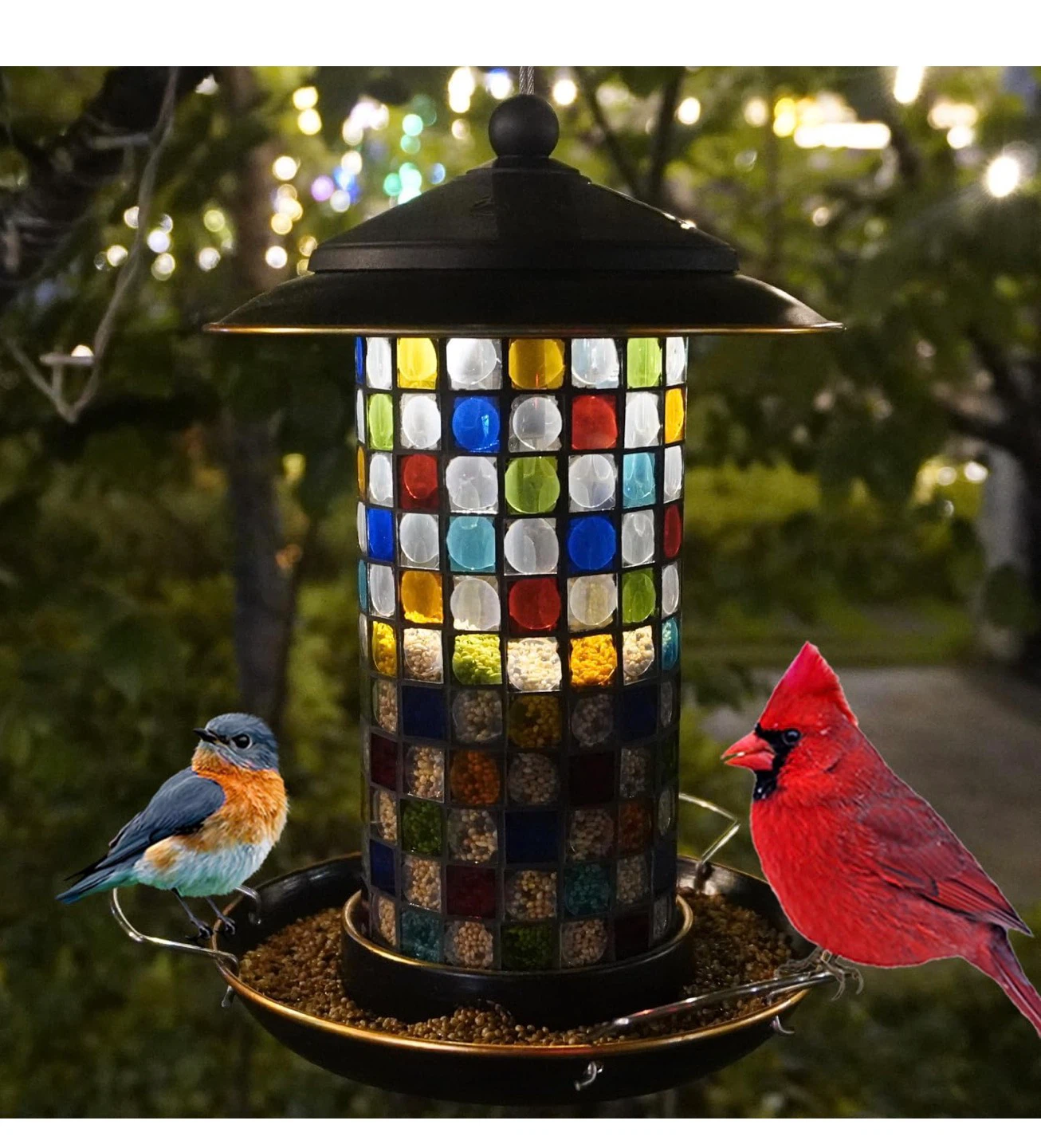 Fusion Solar Mosaic Bird Feeder