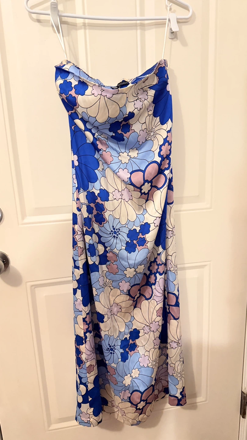 ZARA Floral Print Slip Dress - Size S/M