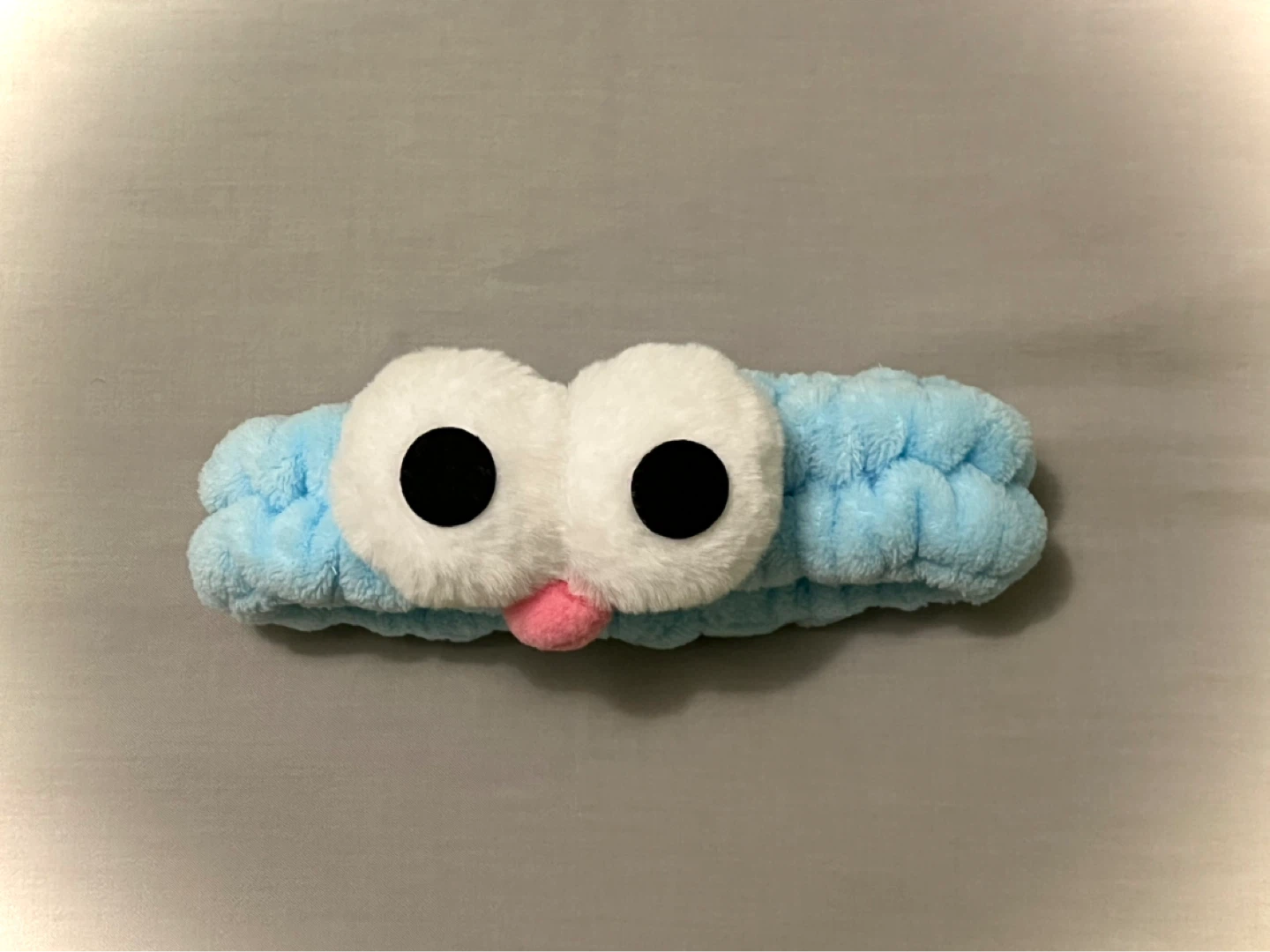 NEW Light Blue Fuzzy Headband with Googly Eyes