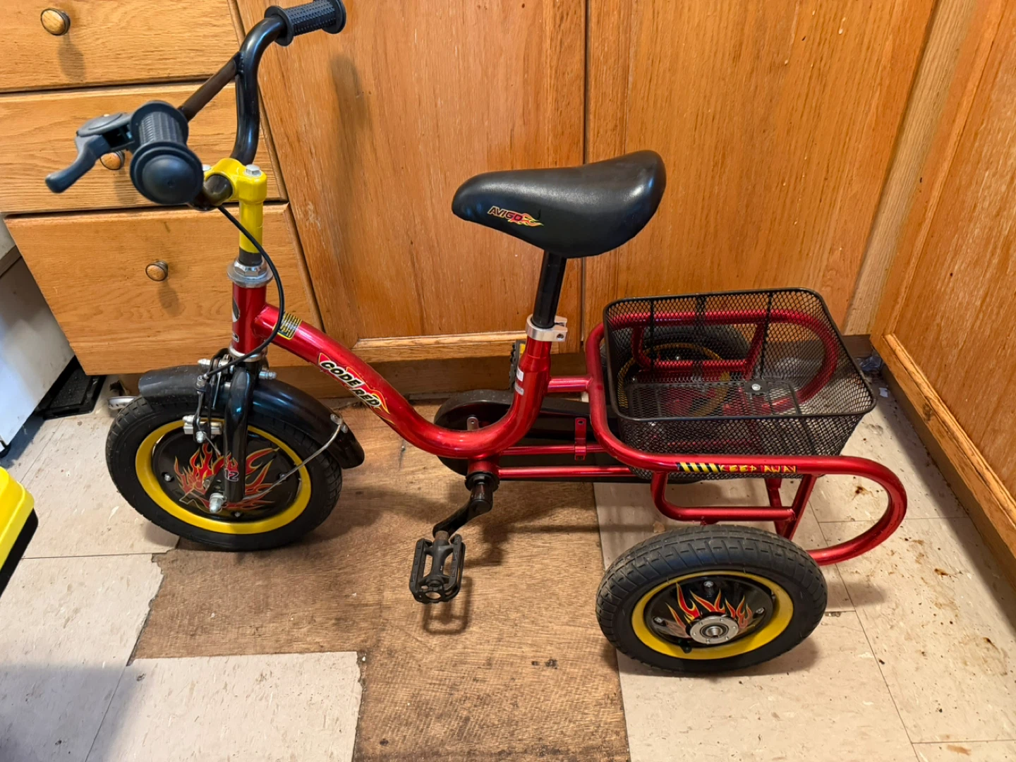 Red Code Red Tricycle with Basket