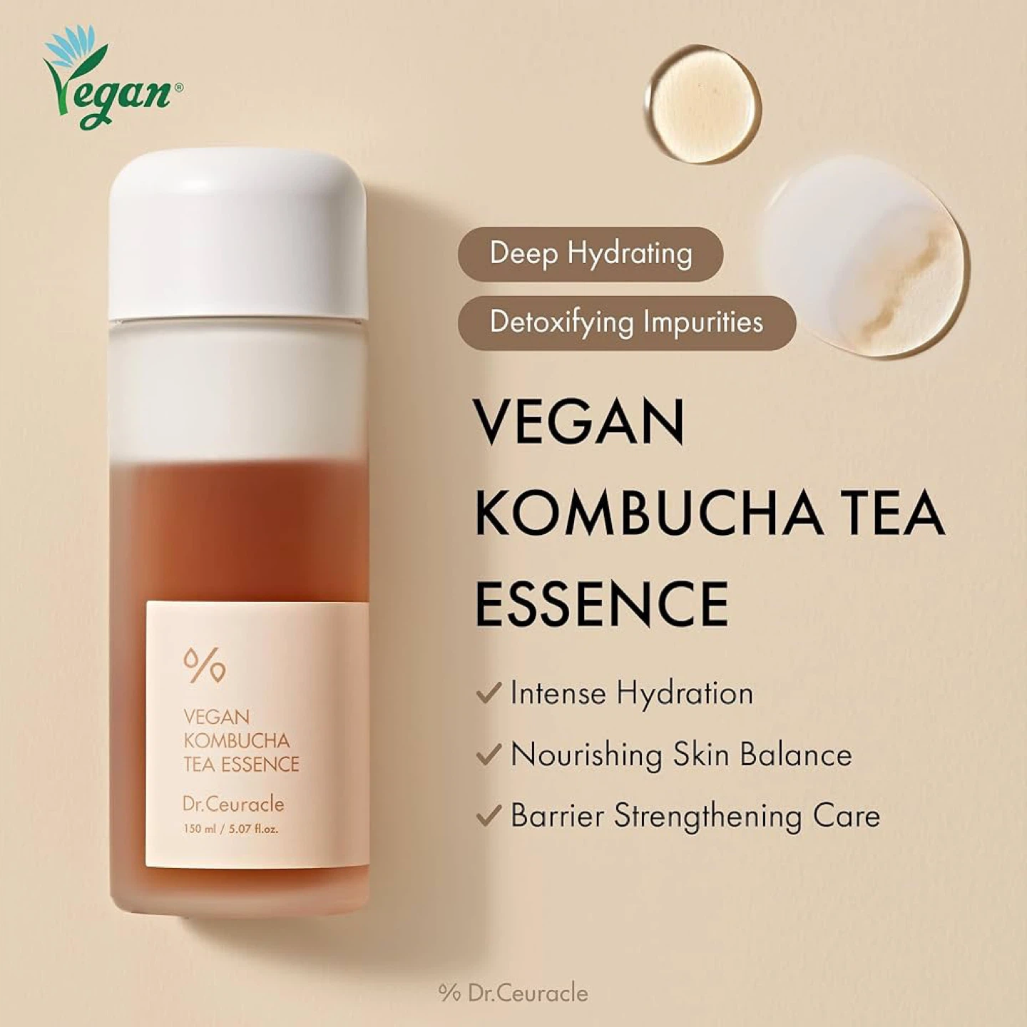 Dr. Ceuracle Vegan Kombucha Tea Essence 130ml - photo 5
