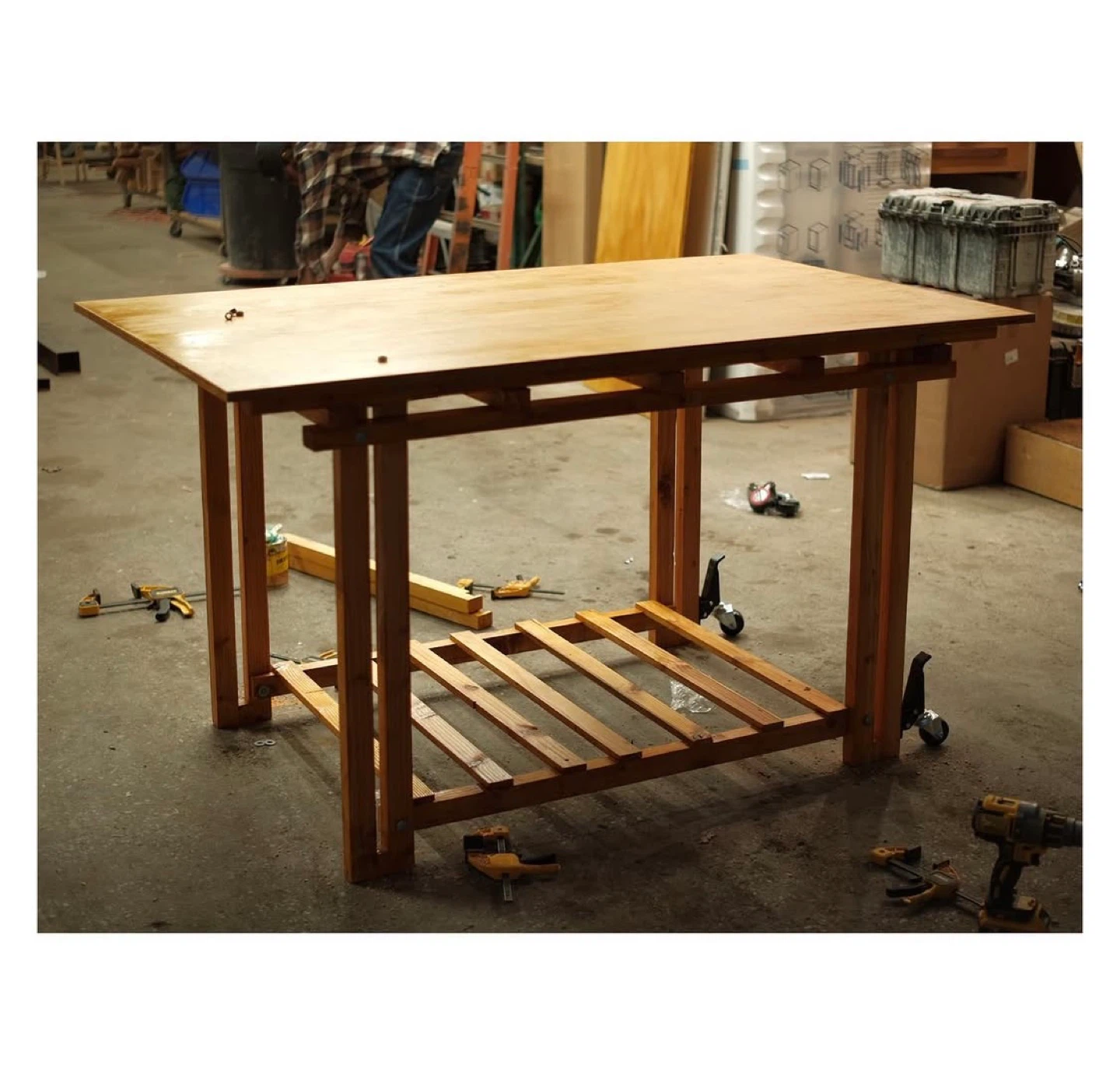 Wooden Kitchen Island Cart with Wheels - photo 2