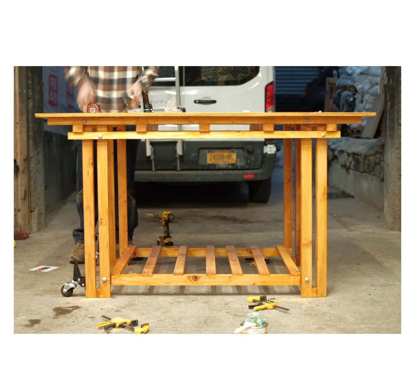 Wooden Kitchen Island Cart with Wheels - photo 3