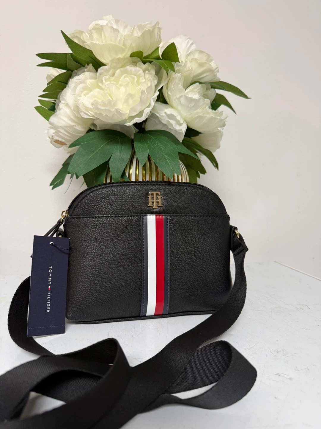 Tommy Hilfiger Black Dome Crossbody Bag