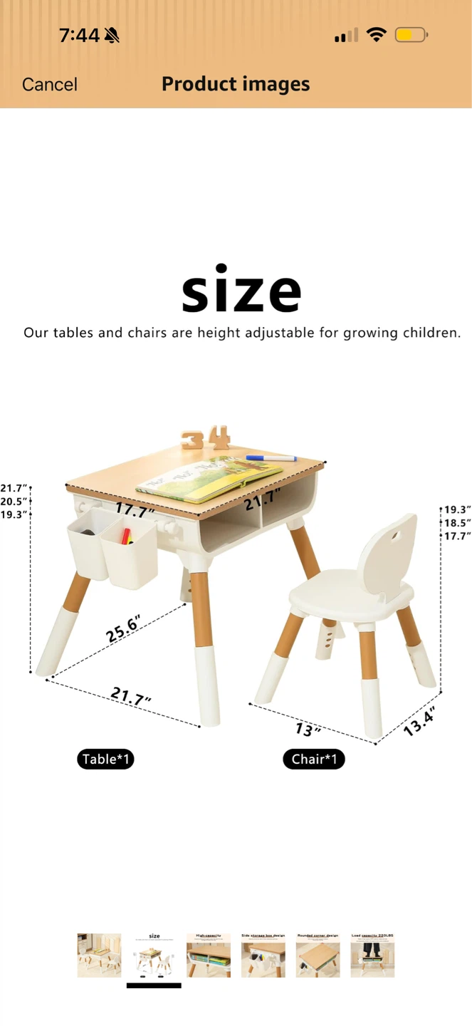 Kids Wooden Table and Chair Set - photo 4