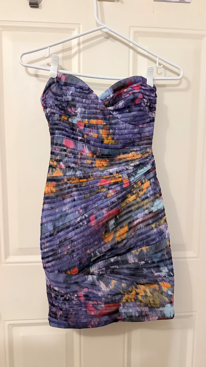 Strapless Ruched Bodycon Dress Size 0