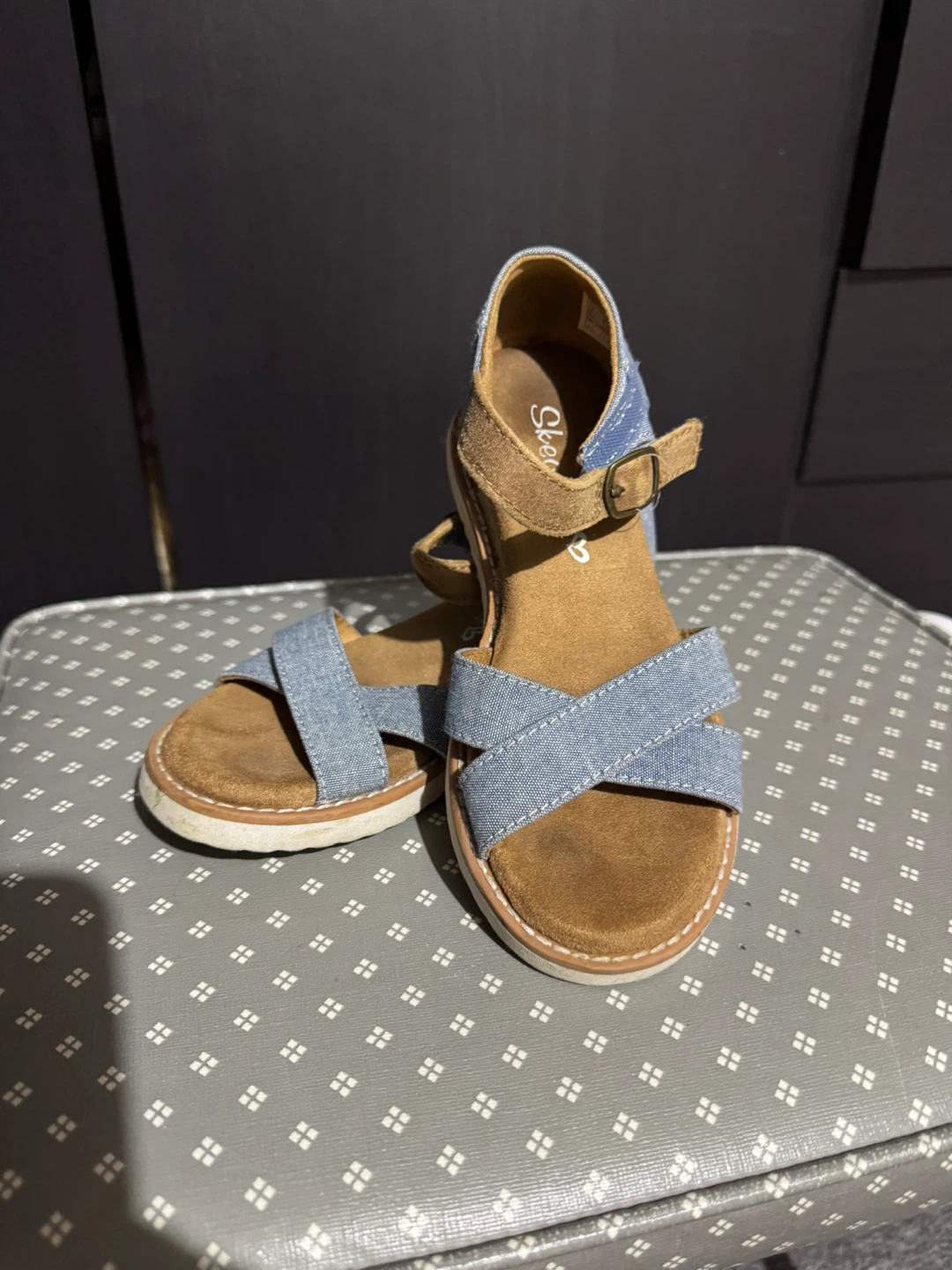 Skechers Denim Espadrille Sandals size 12