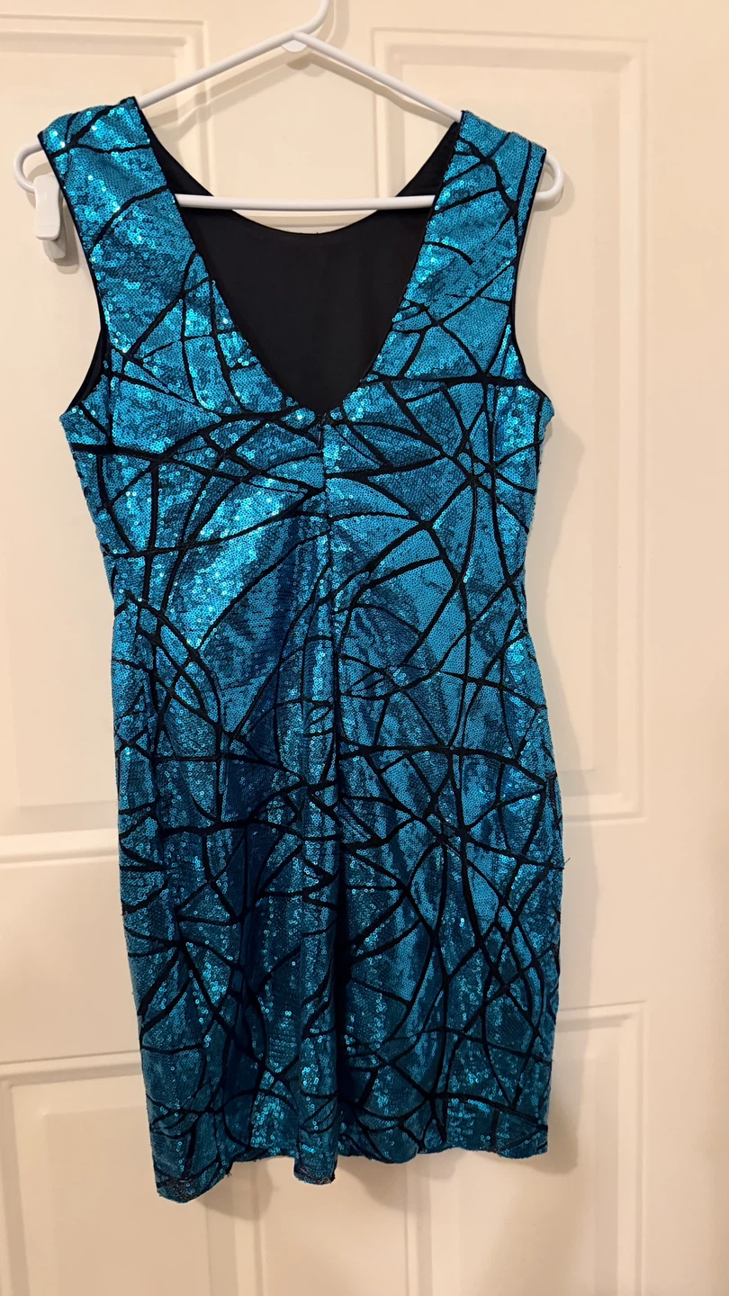 Sparkly Blue Geometric Dress - photo 2