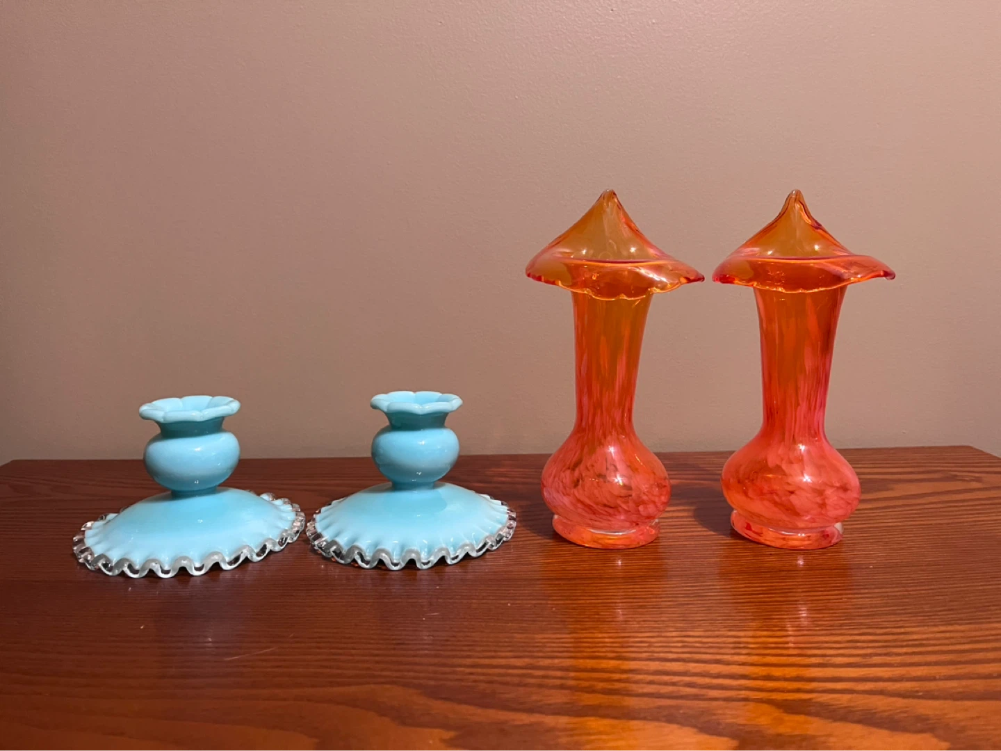 VINTAGE CANDLE HOLDERS & VASES
