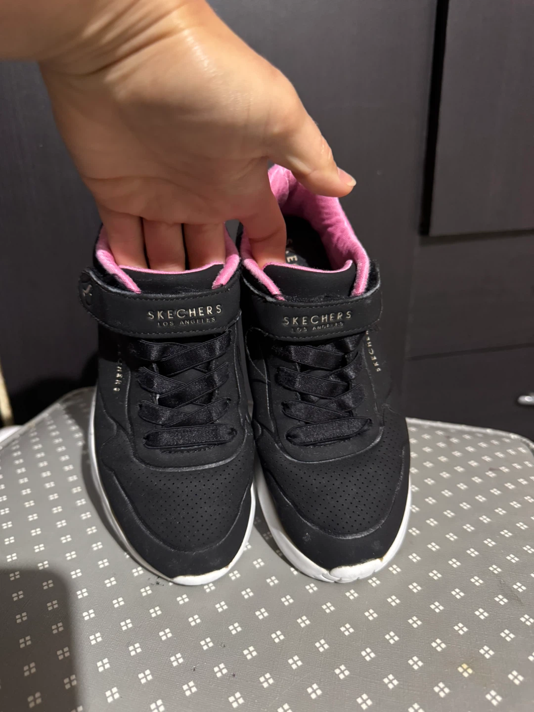 Skechers Black & Pink Kids Sneakers - photo 5