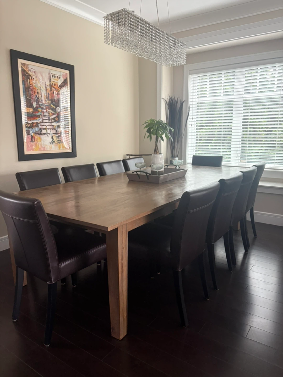 Solid Wood Dining Table with 8 Chairs - photo 2