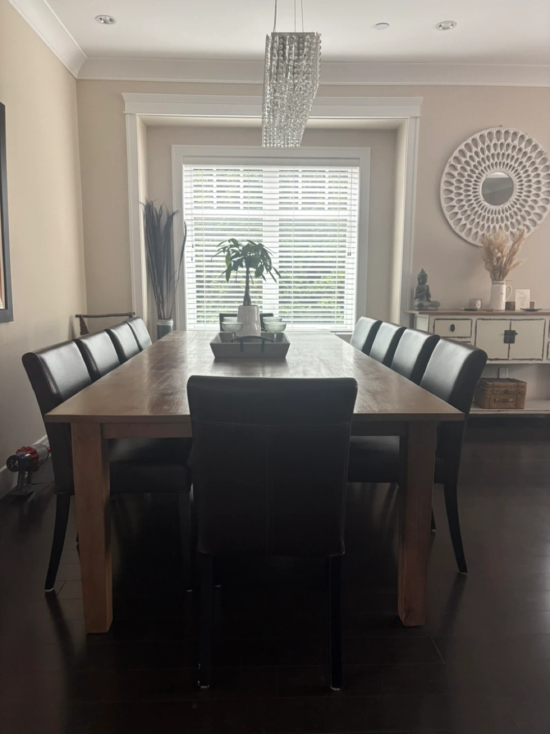 Solid Wood Dining Table with 8 Chairs - photo 4