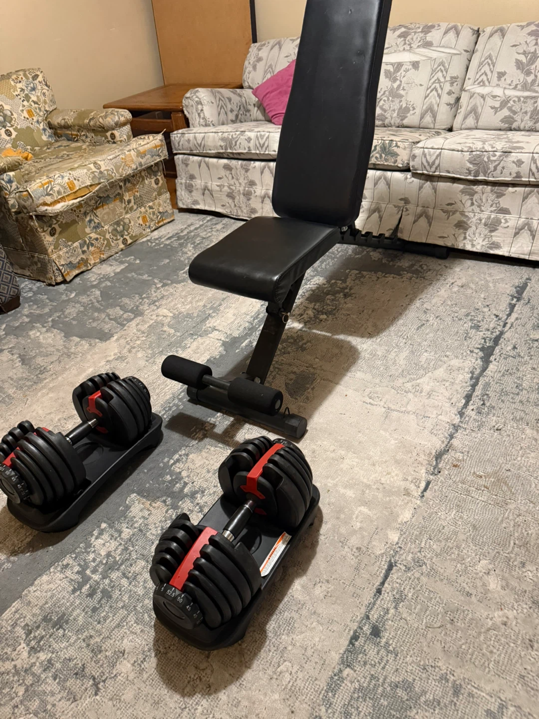 Adjustable Dumbbells with Weight Bench - photo 3