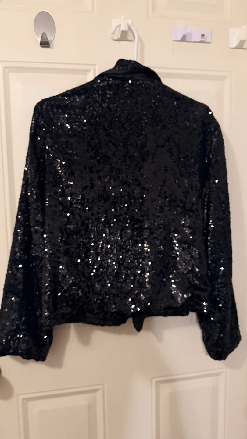 Le Château Black Sequin Jacket Size M/L - photo 2