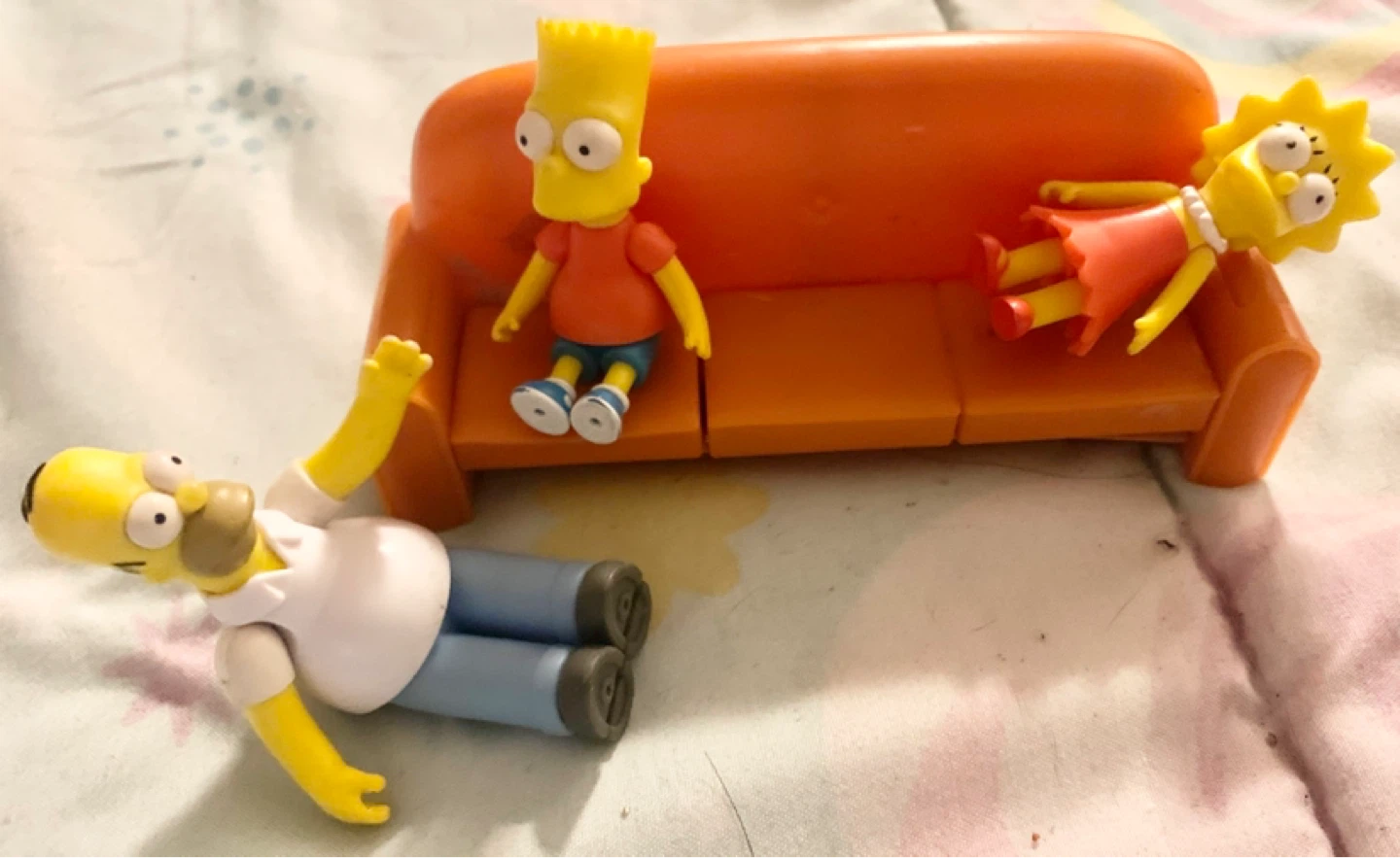 The Simpsons Figures with Couch