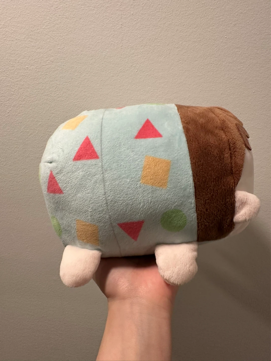 Cute Plush Toy with Geometric Pattern - photo 2