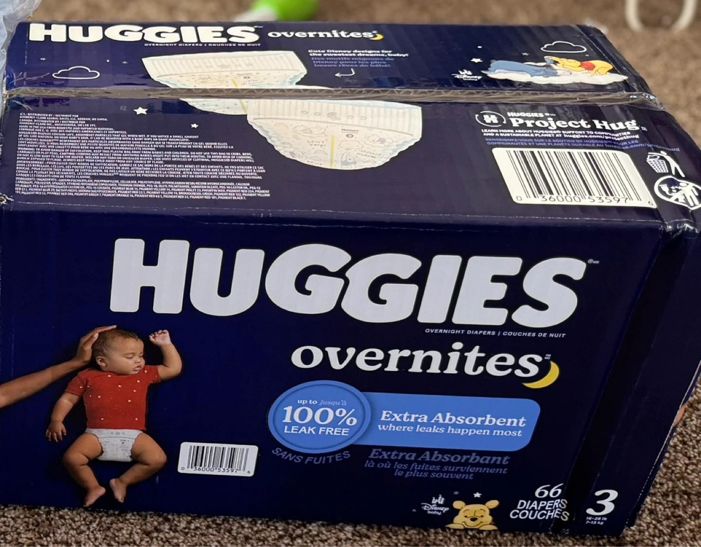 Huggies Overnites Diapers Size 3 - 66 Count