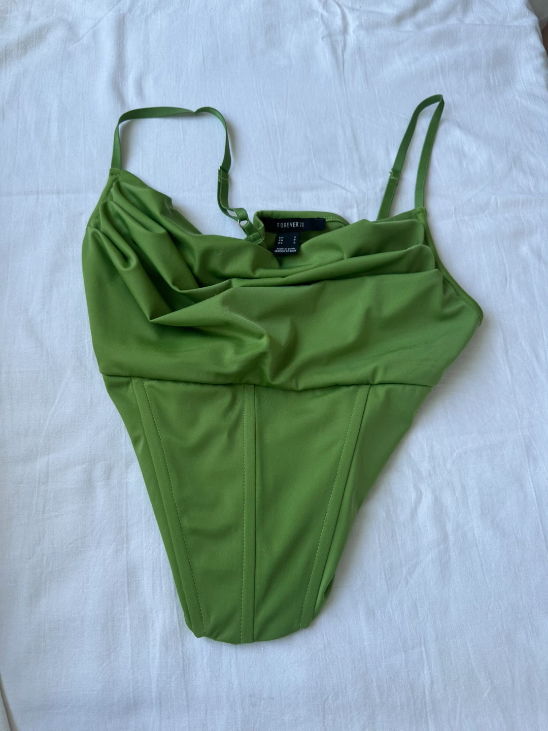 Forever 21 Green Corset Top