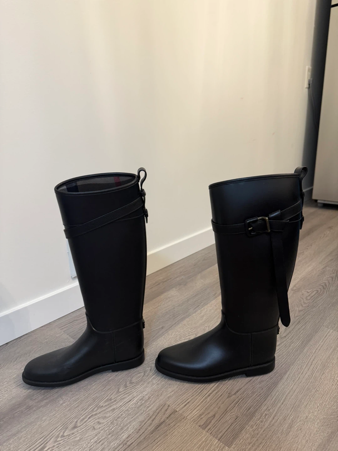 Black Tall Burberry Rain Boots - photo 2