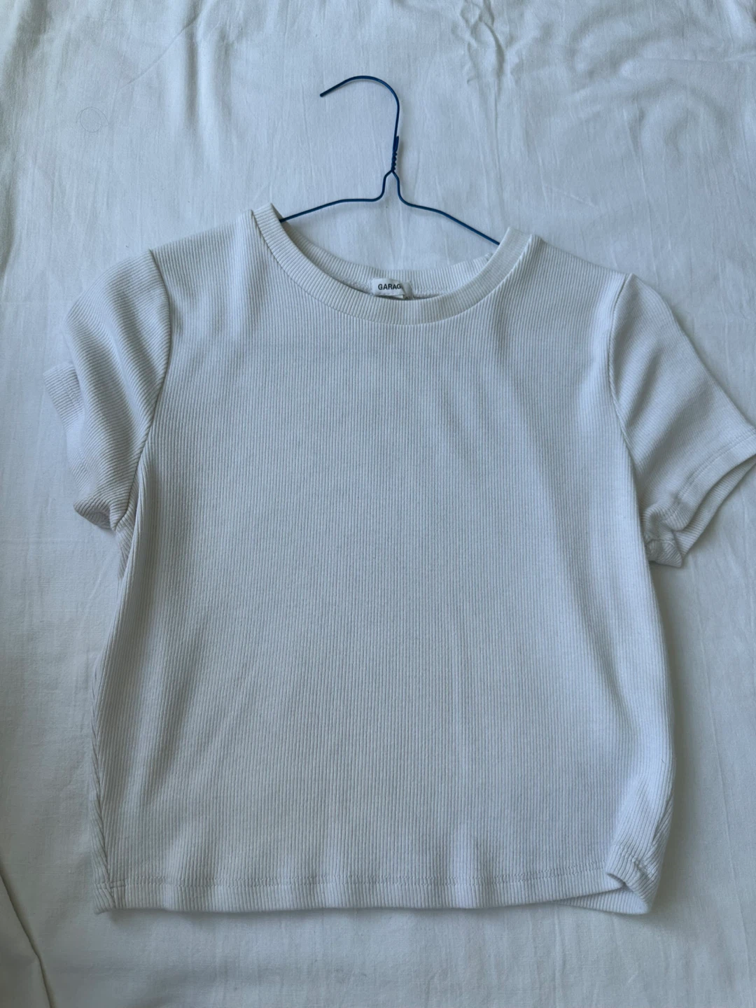 Garage White Ribbed T-Shirt