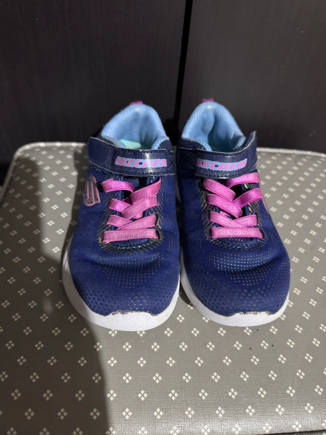 Skechers size 13 Girls Blue & Pink Sneakers - photo 2
