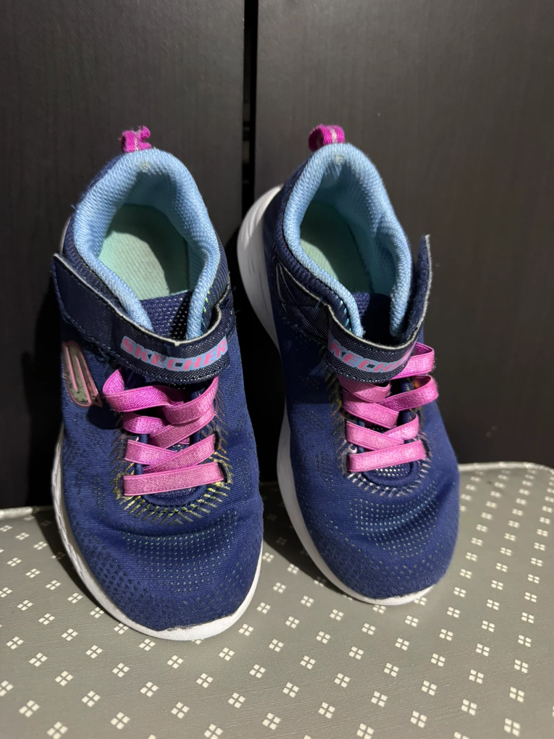 Skechers size 13 Girls Blue & Pink Sneakers - photo 5