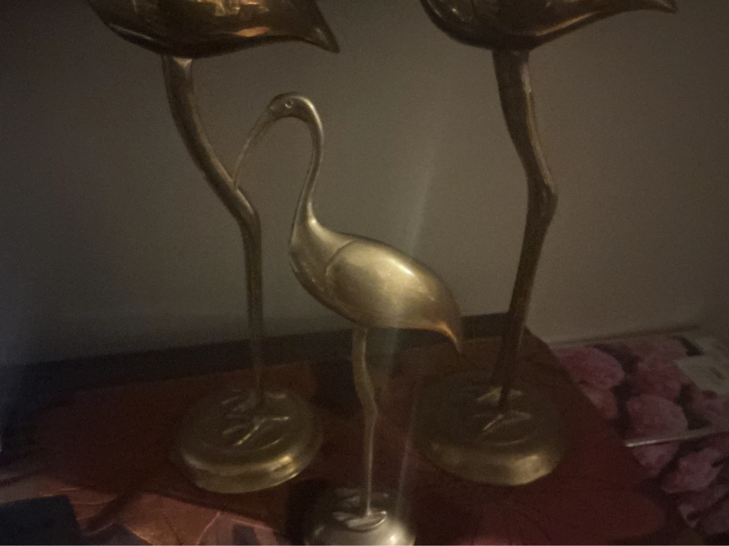Brass Crane Figurine mini ⚽