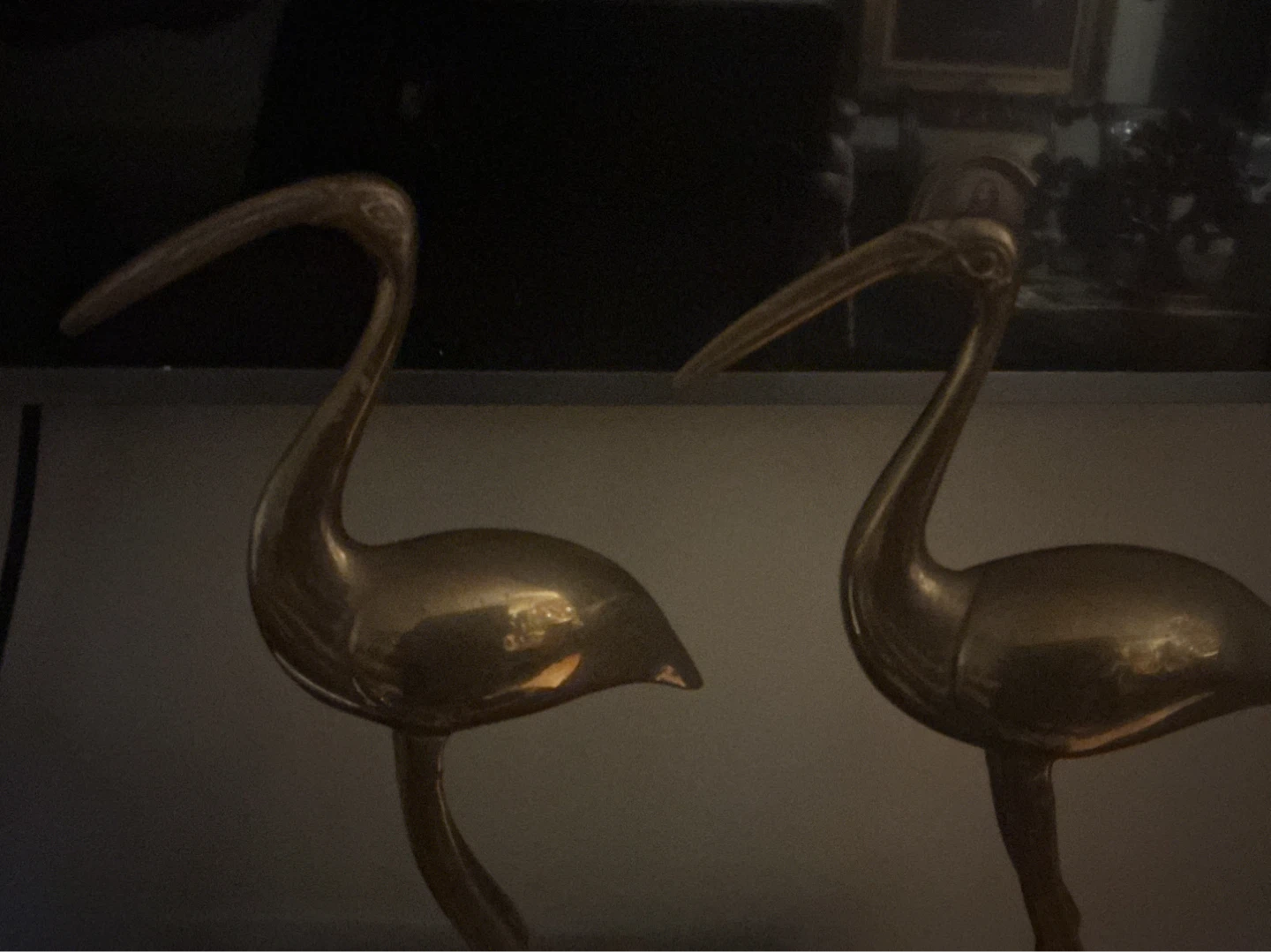 Brass Crane Figurines - Set of 2 ⚽
