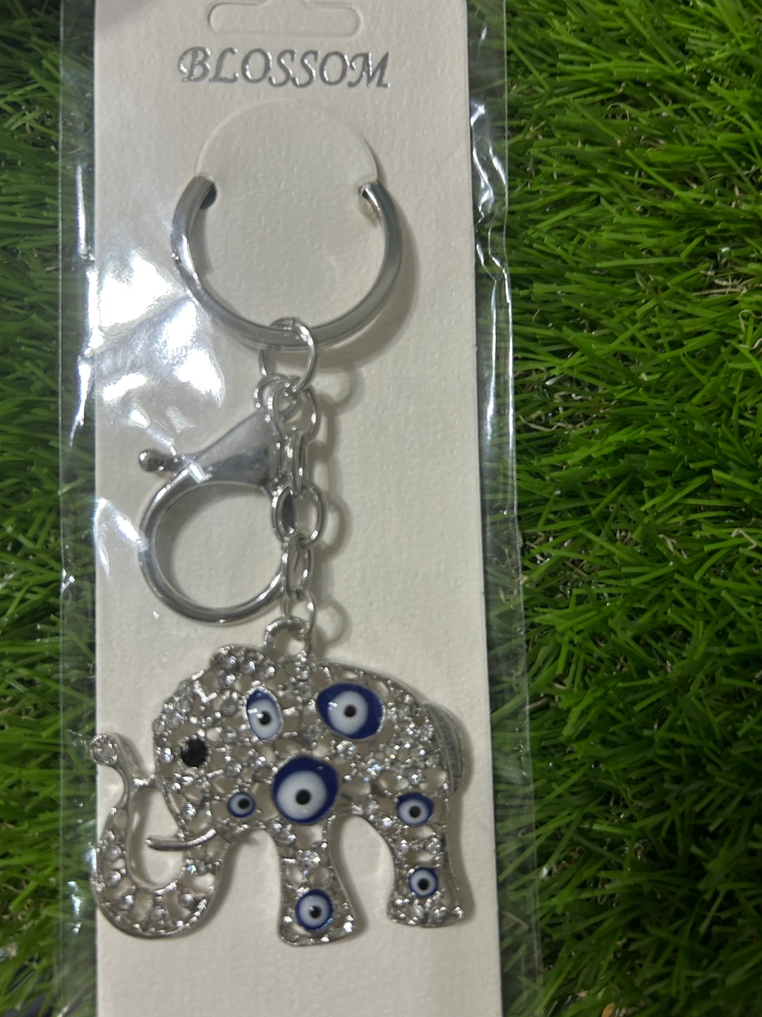 Blossom Elephant Evil Eye Keychain - photo 2