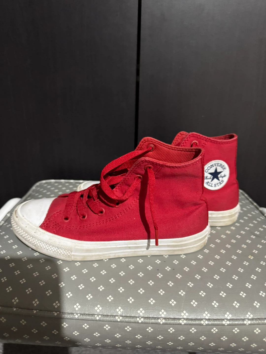 Red Converse All Star High Top Sneakers size US 2 - photo 2