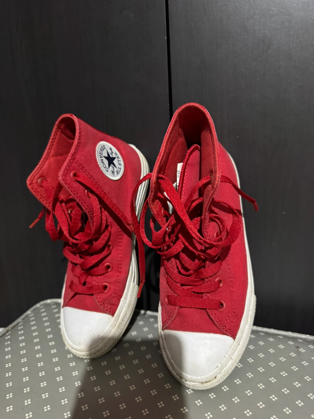 Red Converse All Star High Top Sneakers size US 2 - photo 5
