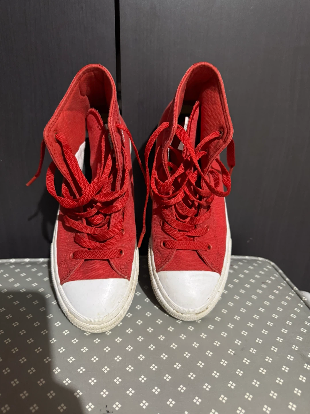 Red Converse All Star High Top Sneakers size US 2 - photo 3