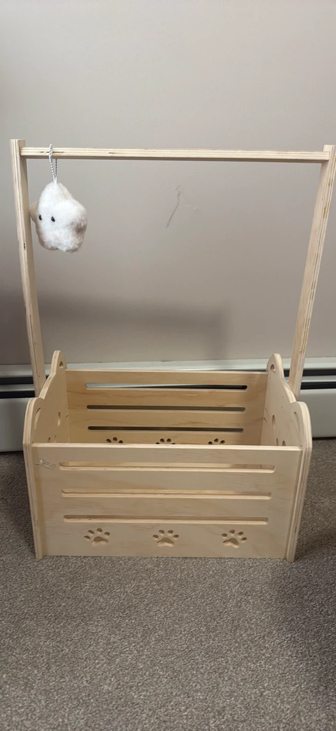 Wooden Pet Carrier with Toy - photo 2