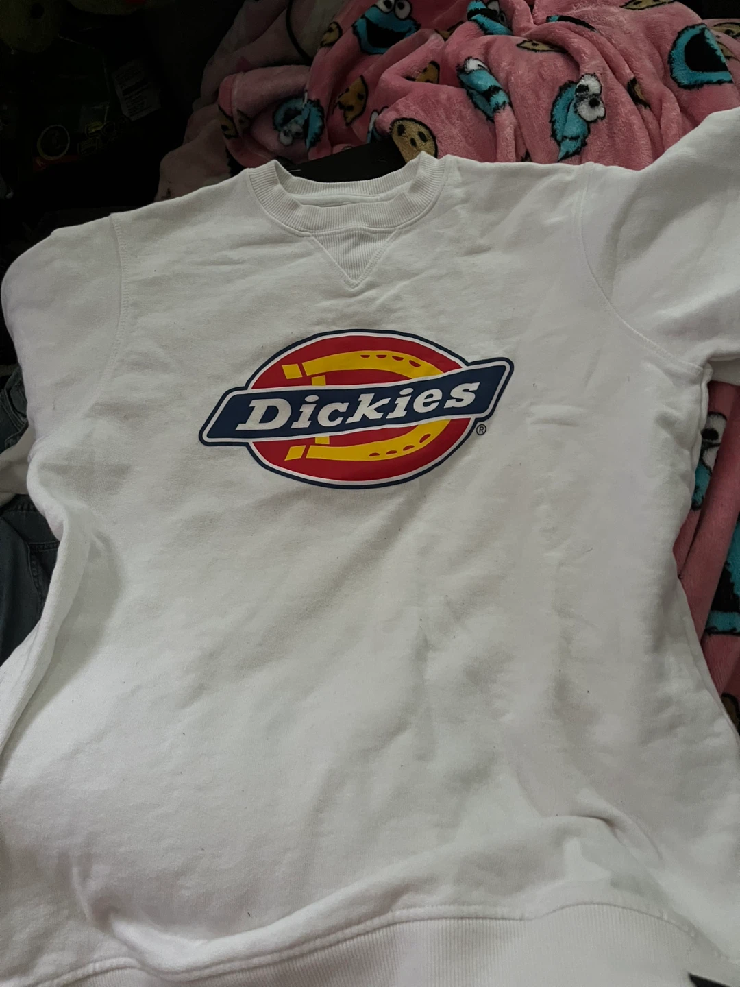 Dickies White Crewneck Sweatshirt - Small