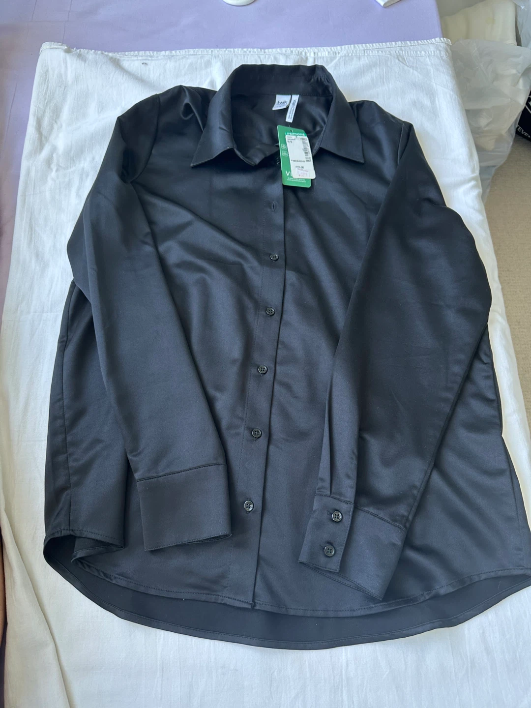 Simons Black Satin Shirt