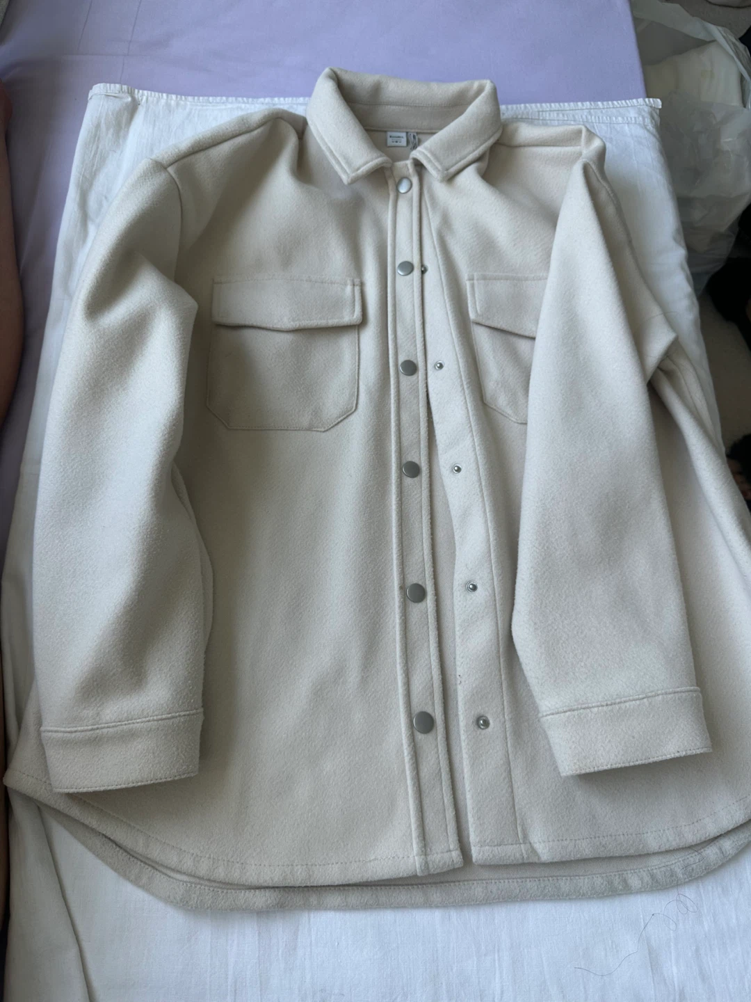 Cream Shacket Shirt Jacket