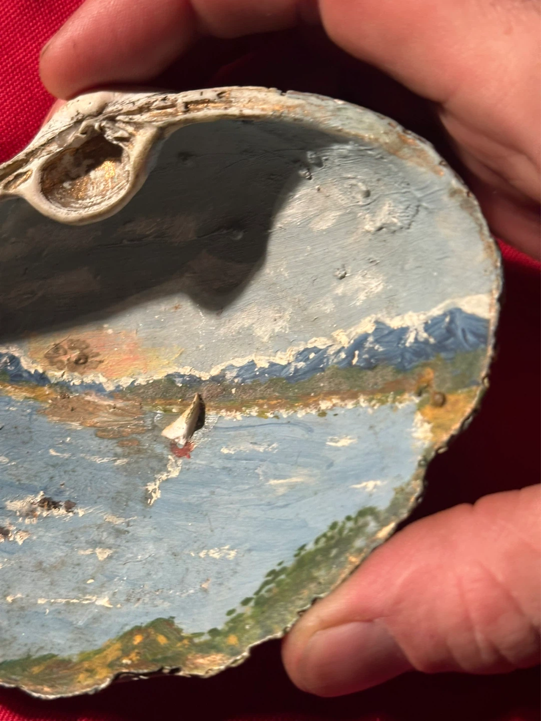 Antique seashell painting - photo 4