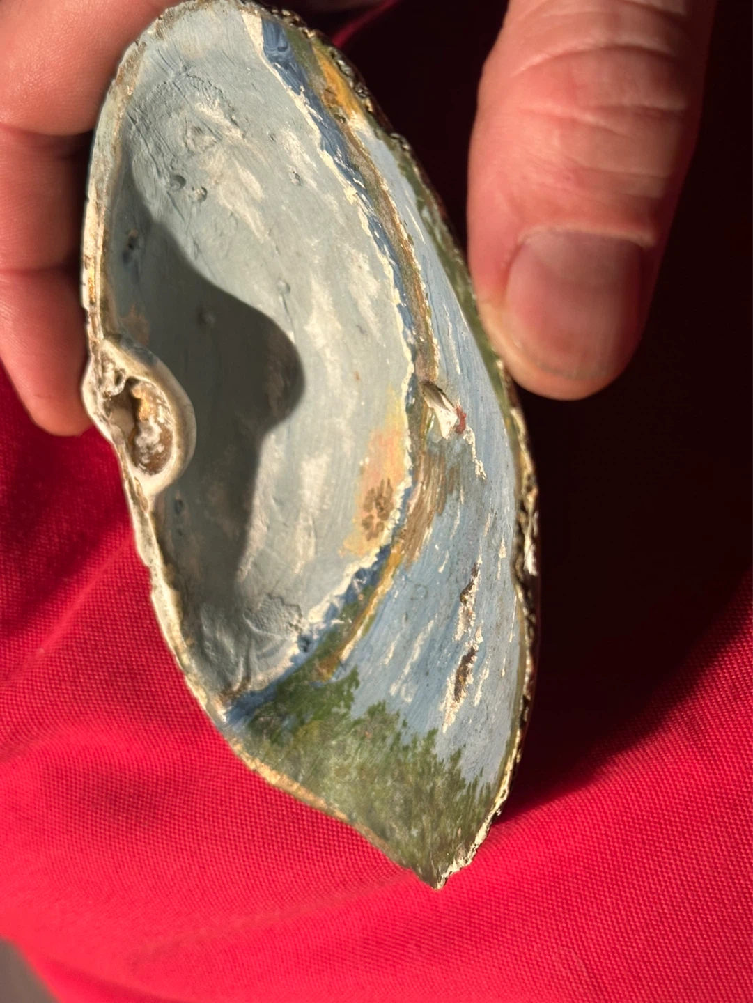 Antique seashell painting - photo 2