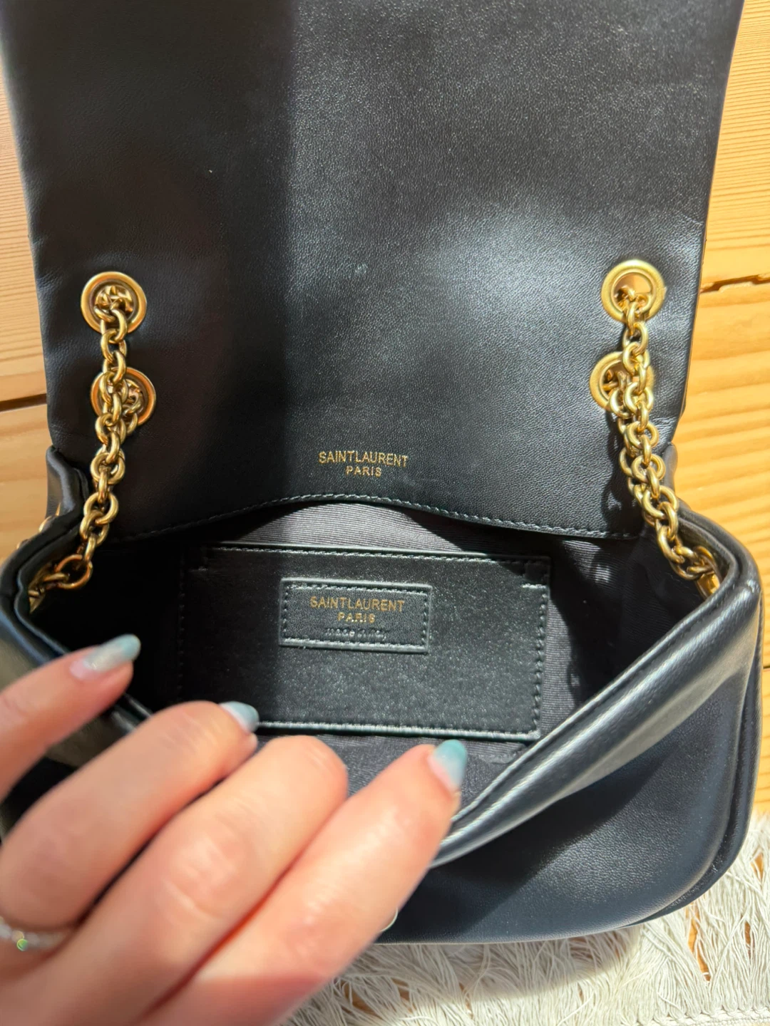 Saint Laurent Black Leather Chain Shoulder Bag - photo 3