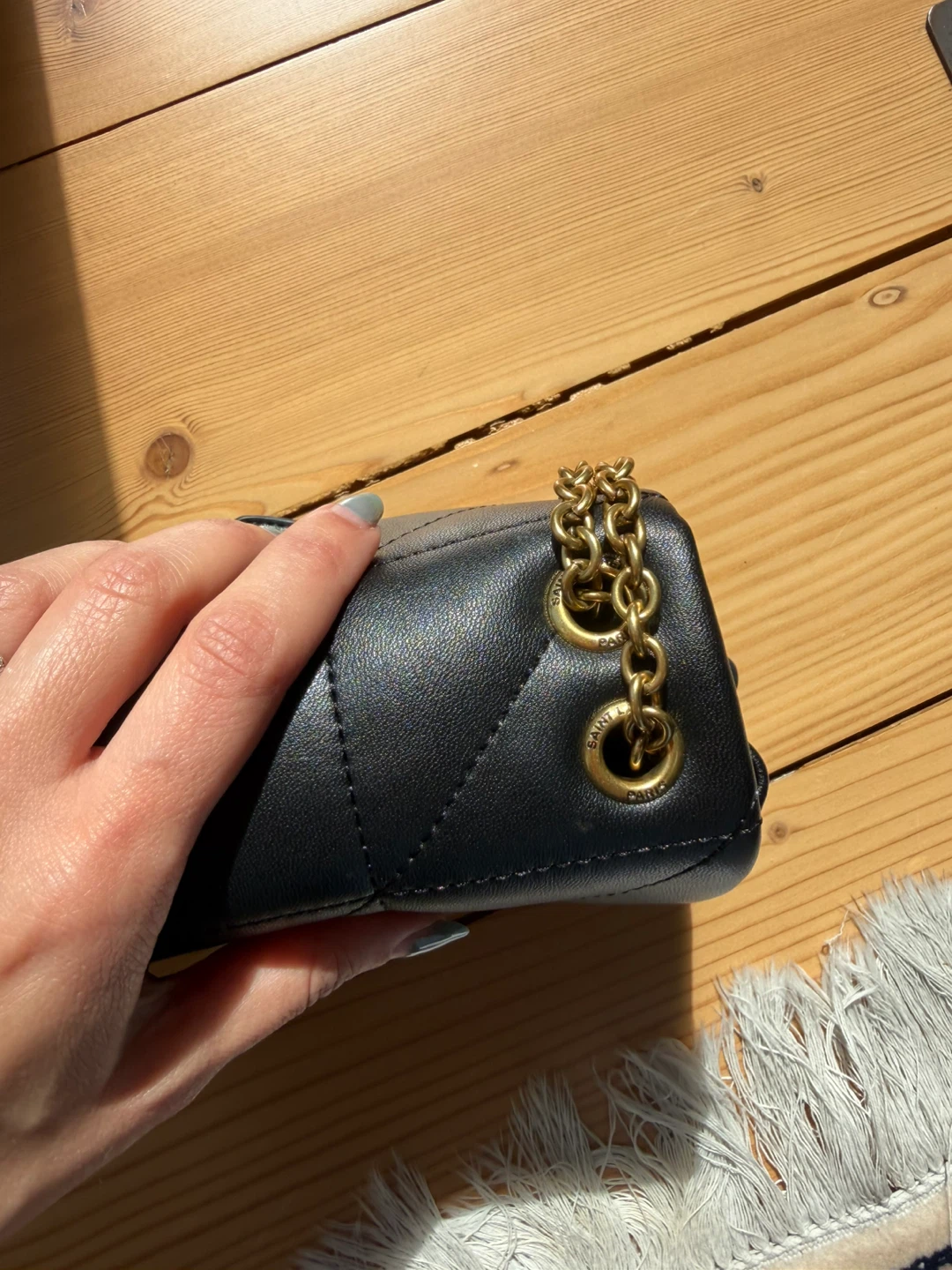 Saint Laurent Black Leather Chain Shoulder Bag - photo 4