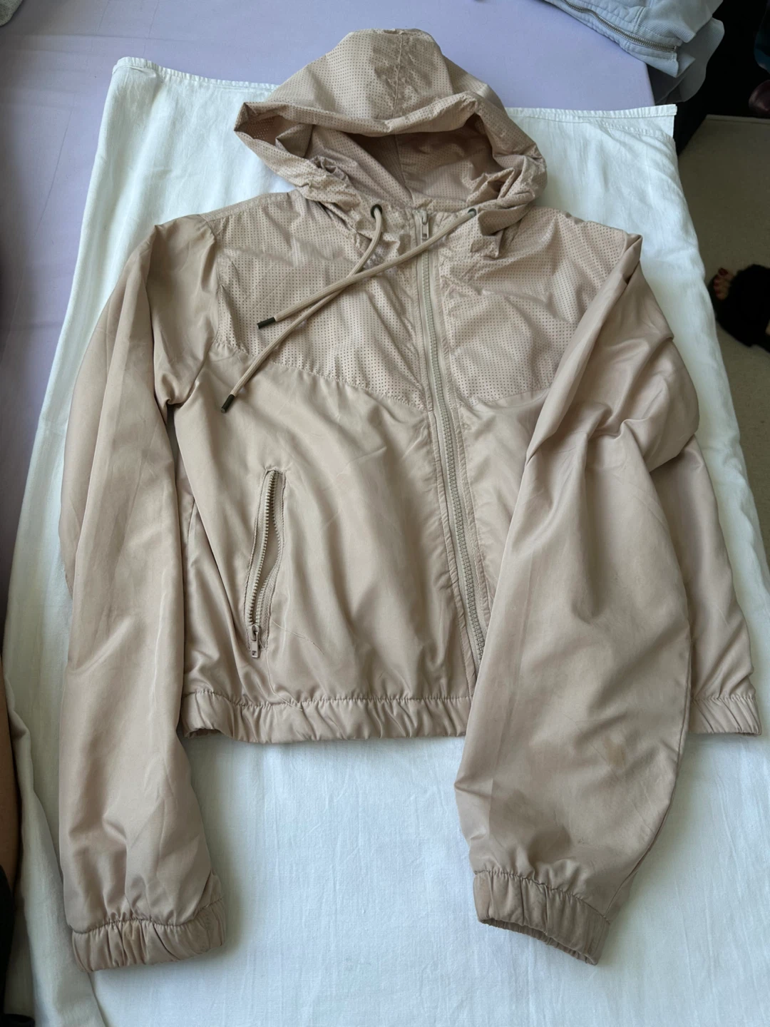 Forever 21 Cream/Light Pink Windbreaker