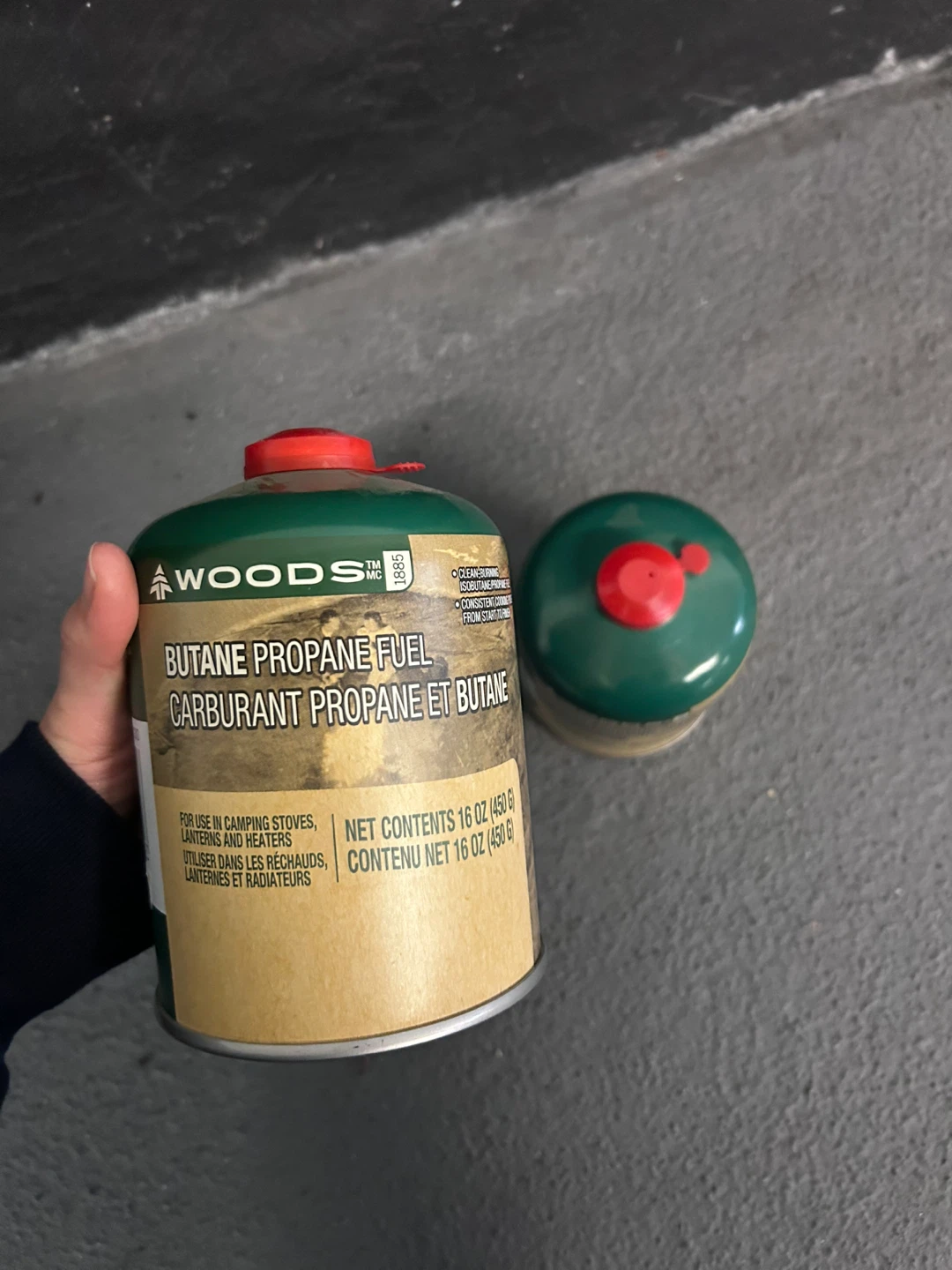 Brand new full Woods 16 oz Butane/Propane Gas Canister