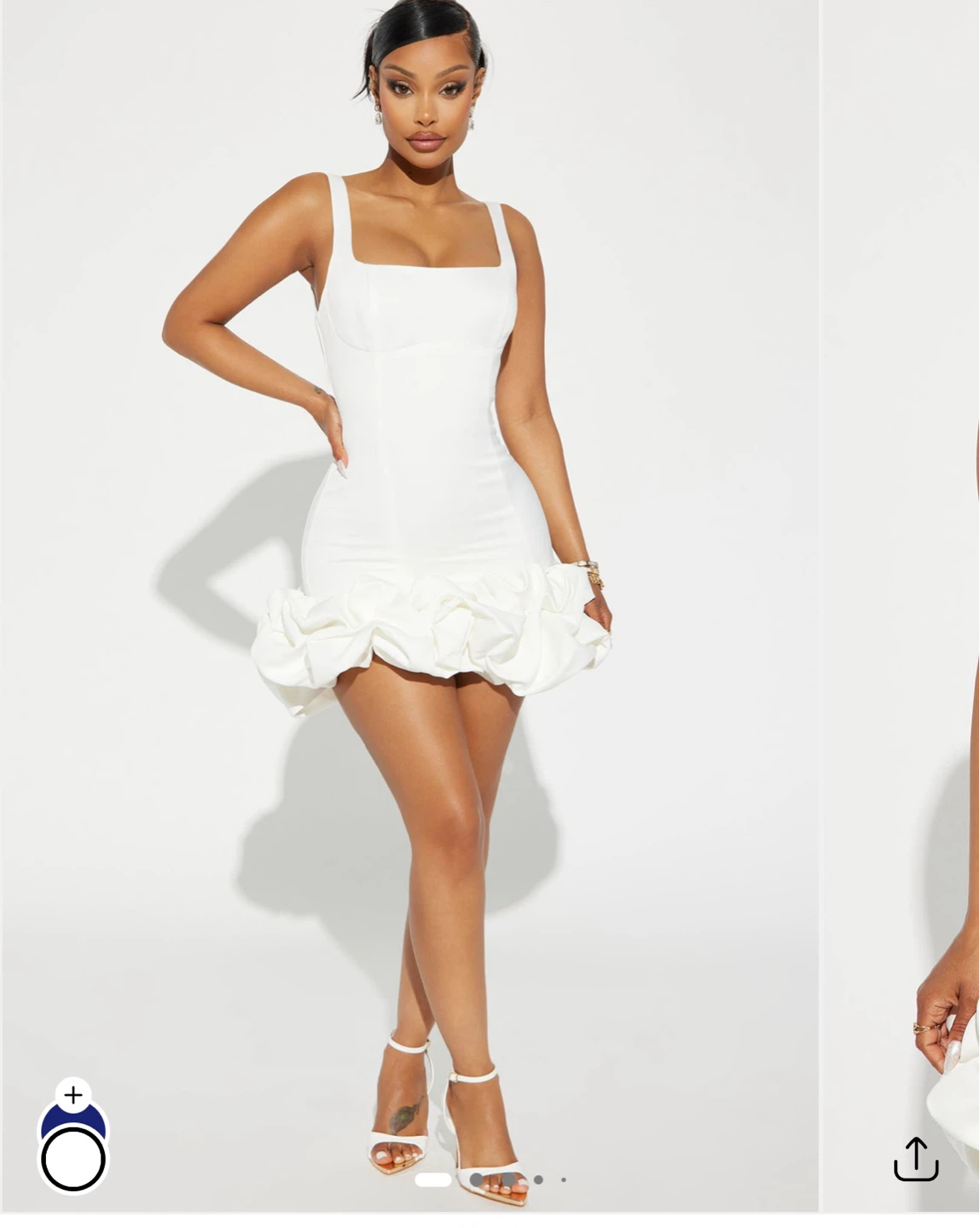 Fashion Nova White Ruched Mini Dress - photo 3